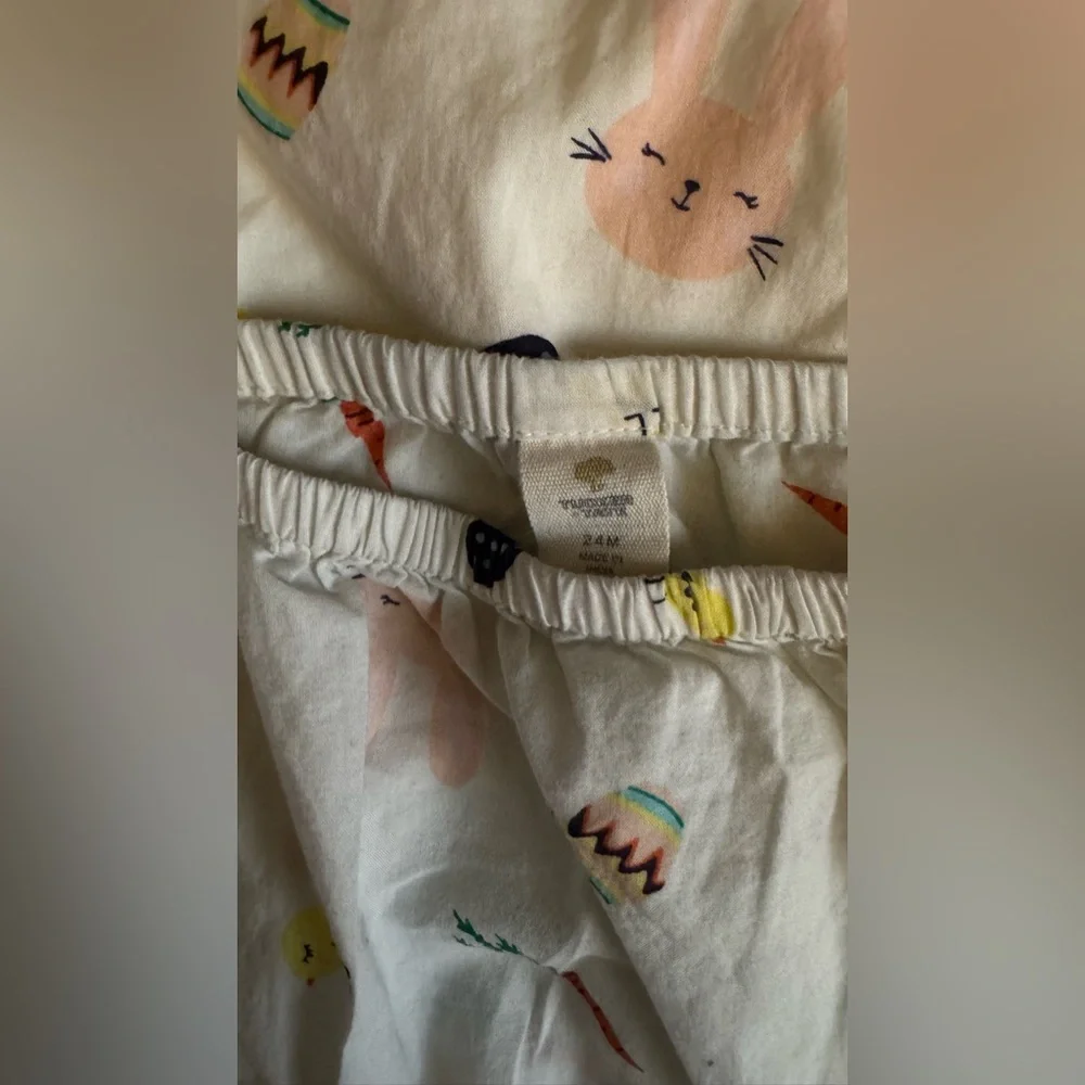 Tucker + Tate White Bunny and Chick Print Diaper Cover Set